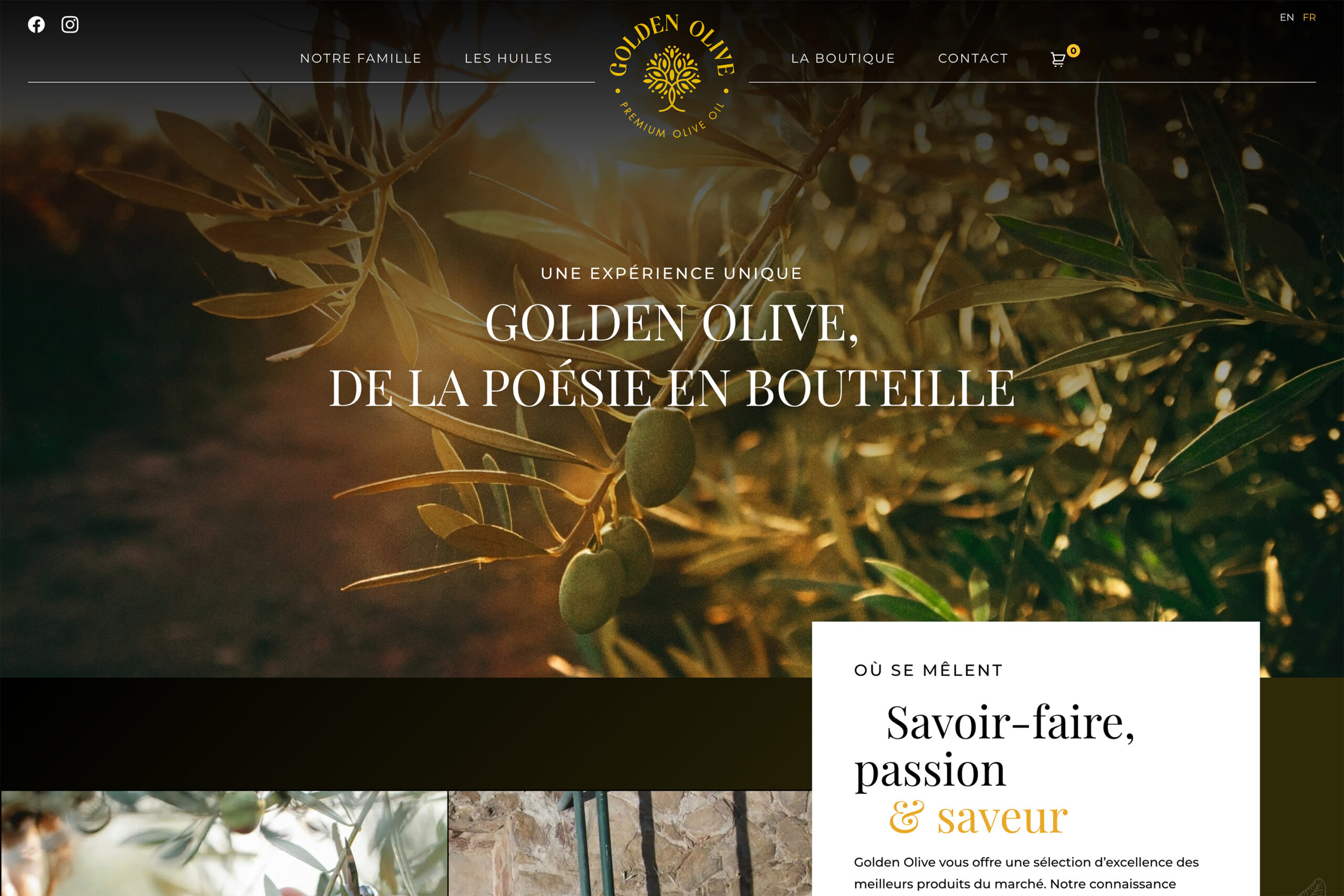 Golden Olive Suisse Golden Olive Suisse, e-commerce pour la vente d'huile d'olive