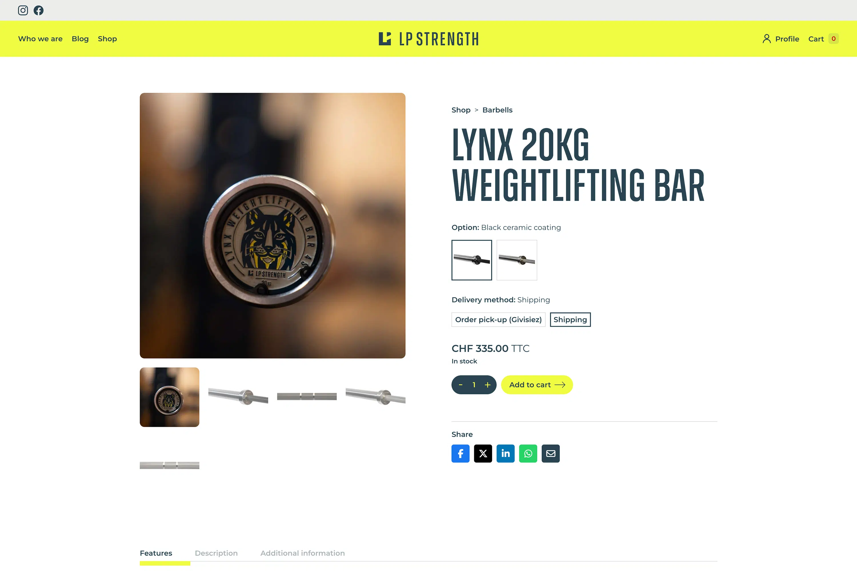 LP Strength e-commerce